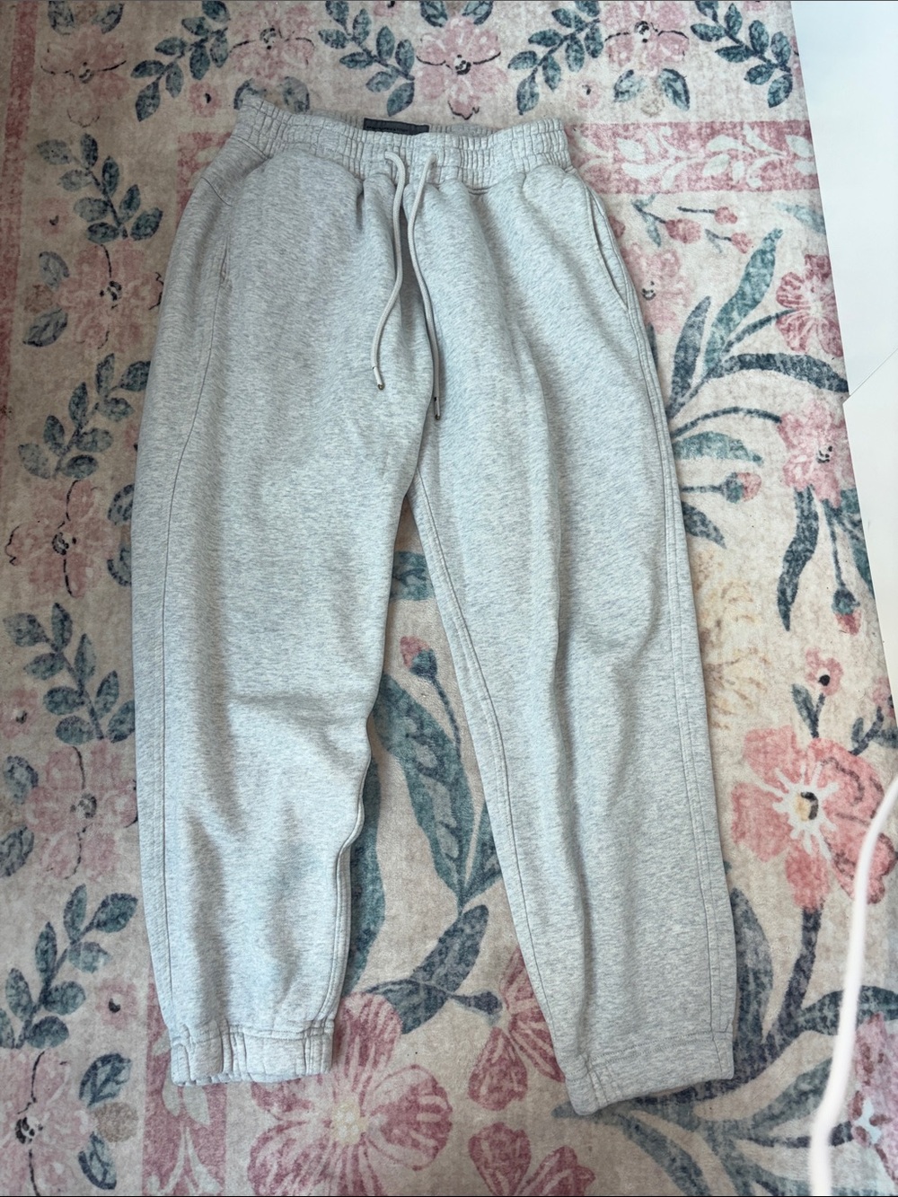 Abercrombie & Fitch Light Gray Sweatpants with Drawstring